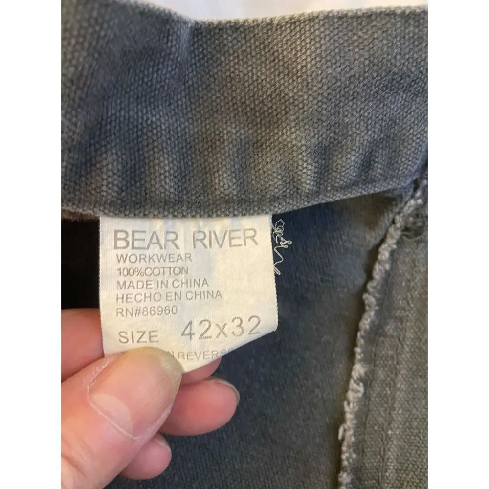 Bear River Workwear Carpenter Denim Jean‎ Pants  green dungarees 42x31